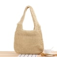 thumbnail image 5 of Bolso de paja tejido a mano con un solo hombro, beige, 5 of 5