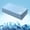 Blue-Standard-24"x12"x5", variant on Cube Pillow - Side Sleeper For Neck And Shoulder Memory Foam Pro With Adjustable Firmness 12"x12"x5"