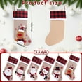 thumbnail image 2 of Christmas Stockings, 18.5Inch Christmas Stockings Burlap Plaid Xmas Hanging Stockings Holiday Christmas Decoration Gifts for Family, Christmas Tree Fireplace Family Party Decorations, 2 of 6
