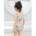 thumbnail image 3 of Queenstyle Toddler Baby Girl Swimsuit Two Piece Bathing Suit Sleeveless Ruffle Summer Bikini Swimwear 3-4 Years, 3 of 14