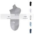 thumbnail image 3 of EOYWHK Men's Ankle Socks Low Cut Breathable Moisture Wicking Athletic Running Gym Socks Mesh Massage Bottom No Slip Socks Black Free Size, 3 of 6