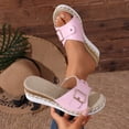 thumbnail image 2 of Viluyesy Womens Slide Wedge Sandals, Slip-On Casual 2026 Open Toe Summer Fashion Platform Shoes Pink US9.5, 2 of 9
