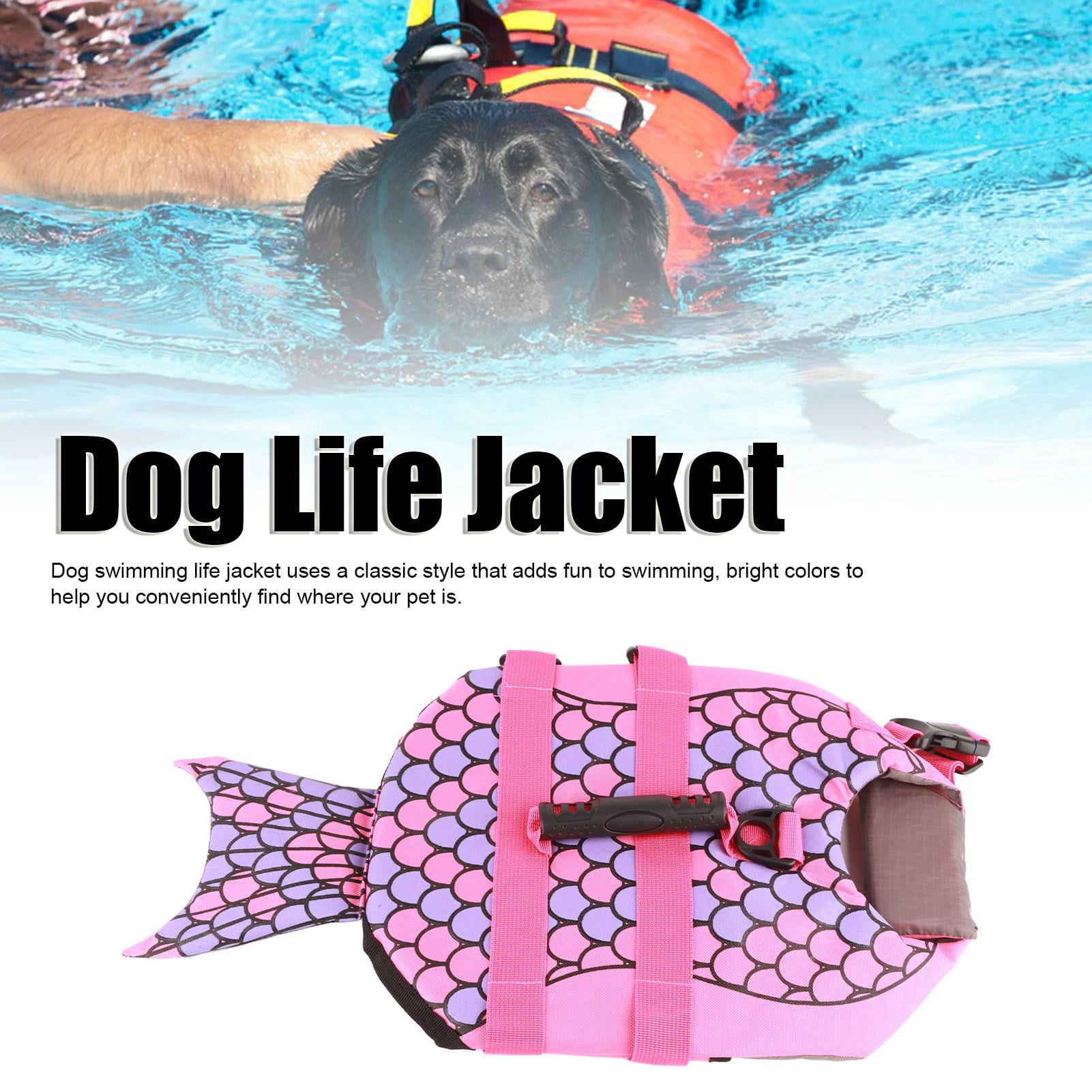 BIMZUC Premium Dog Life Jacket – Adjustable Floatation Vest with Bright Colors, Handle, D‑Ring Hook, Easy‑Wear Design for Swimming & Boating