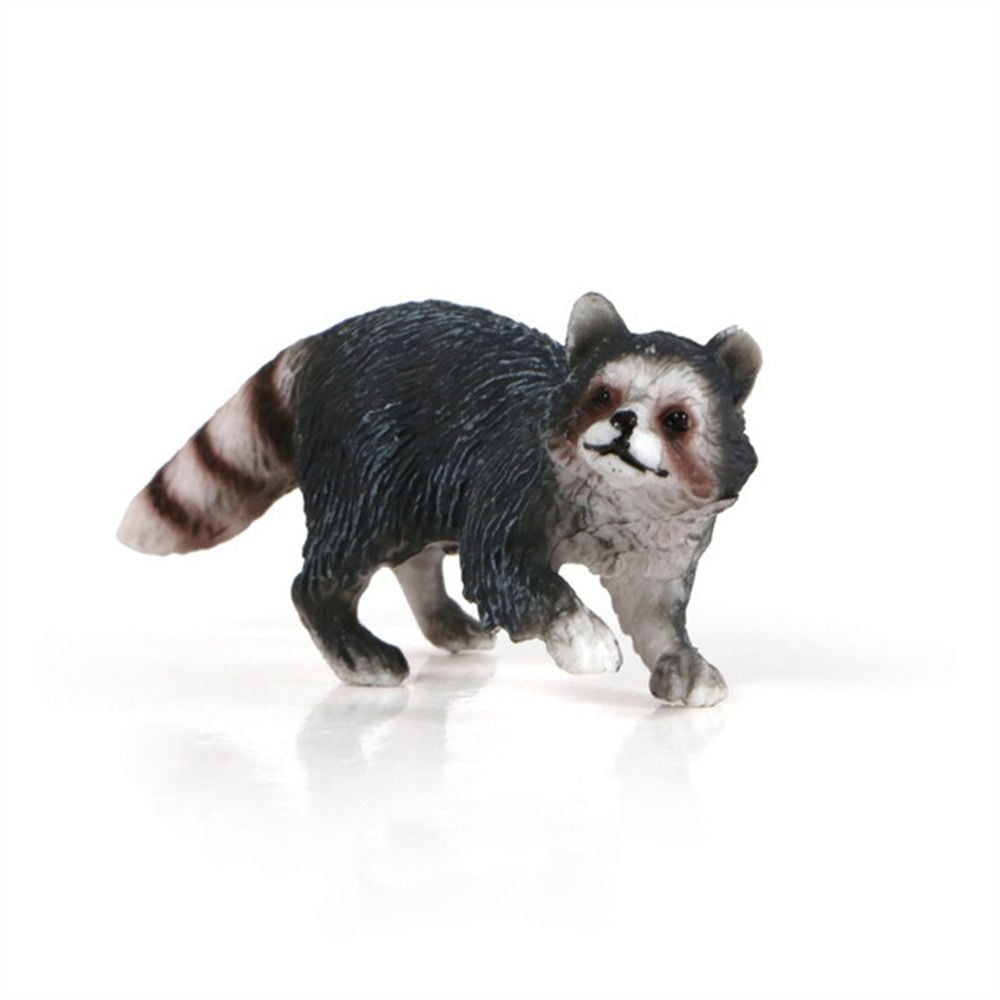 Kids Toy Collection Raccoon Lion Bear Tiger Miniature Figurines Animals