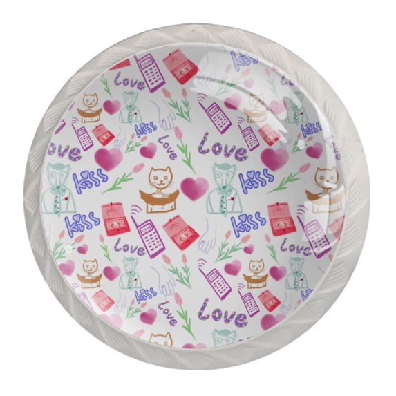 4 Pcs Animal Knobs for Kitchen Cabinet Cupboard Dresser Bookcase Drawer Pulls Handles Round Home Decor