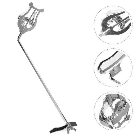 HEMOTON Saxophone Lyre Saxophone Music Folder 26.00X8.60X5.30CM Silver