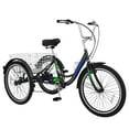 thumbnail image 2 of Lilypelle Adult Tricycles Unisex,24" Wheels 7 Speed Cruiser Trike Bike with Basket,Black, 2 of 11