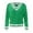 Green, variant on Women's Oversized V-Neck Knit Sweater - Fall Winter Drop Shoulder Long Sleeve Solid Color Comfort Pullover Top For St Patricks Day Outfits,Size:XS