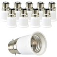 thumbnail image 1 of Bet Convertidor de casquillo B22 a E27, adaptador de casquillo para bombillas LED y bombillas halógenas, potencia máxima 200 W, 0250 V, resistente al calor 120 grados, paquete de 10, 1 of 5