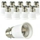 thumbnail image 1 of Bet Convertidor de casquillo B22 a E27, adaptador de casquillo para bombillas LED y bombillas halógenas, potencia máxima 200 W, 0250 V, resistente al calor 120 grados, paquete de 10, 1 of 5