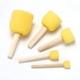 thumbnail image 4 of CCOCC 5-Pieces Round Foam Brush Set Wooden Handle Sponge Painting Tools Lightweight Sponge Paint Brush Early Learning Birthday Gift for DIY Crafts Art Supplies, 4 of 4