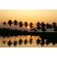 thumbnail image 2 of Mexico, Ixtapa, Sunset With Palms, Reflections On Water Foreground A53F Poster Print (38 x 24), 2 of 4
