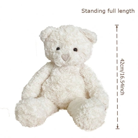 Soft White Teddy Bear Stuffed Animal Plush Toy Gift for Girls Boys Ages 3-6