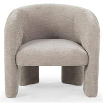 Safavieh Tamlyn Performance Wood and Fabric Accent Chair in Light Brown