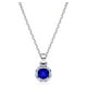 thumbnail image 4 of Collar con piedra natal de septiembre de Swarovski, piedra azul de talla cuadrada, 4 of 6