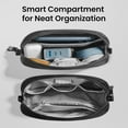 thumbnail image 2 of tomtoc Electronics Organizer Travel Case, Water Resistant Travel Bag Cable Organizer for Essentials, Tech Pouch Accessories Carry Storage for Cord, Phone, Cables, Airpods, USB Flash Drive, 2 of 10