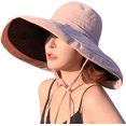 thumbnail image 1 of Women's Sun Hat Packable Reversible Bucket Hat UV Sun Protection Wide Brim Summer Beach Cap, 1 of 7