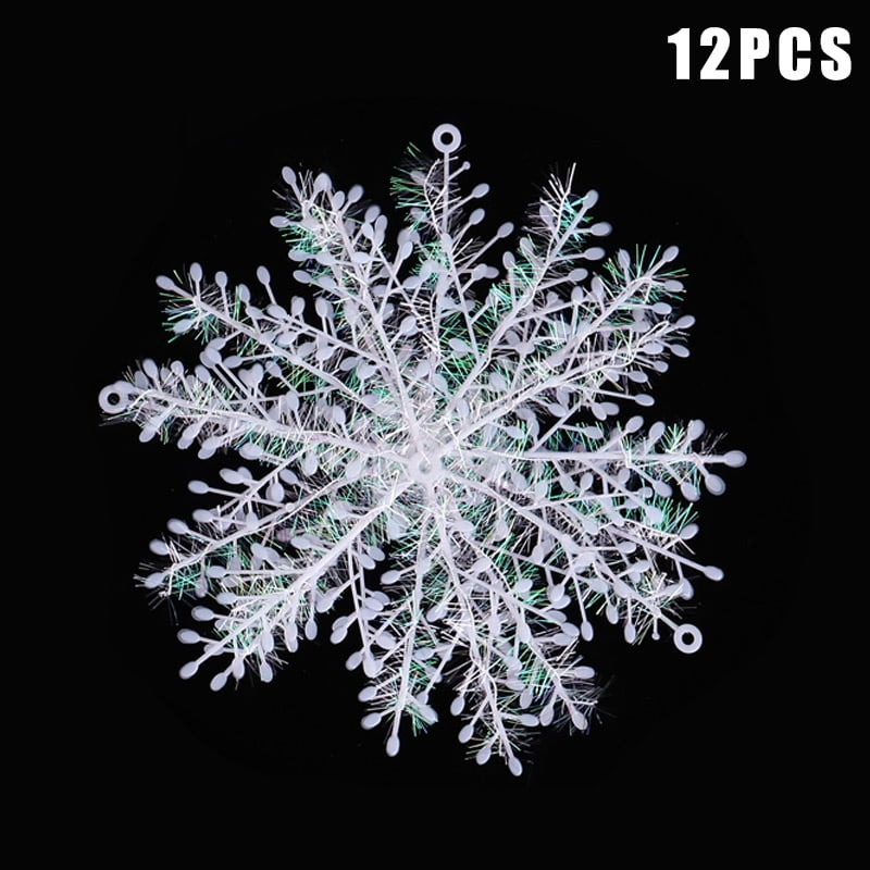 Lot 12/30/60pcs Xmas White Snowflake Ornaments Christmas Tree Party Home Decor 