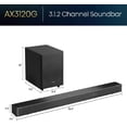 thumbnail image 2 of Restored Hisense AX3120G 3.1.2Ch Sound Bar with Wireless Subwoofer, 360W, Dolby Atmos, Bluetooth 5.3, EzPlay, 4K HDMI Pass Through, Roku TV Ready(B Grade), 2 of 5
