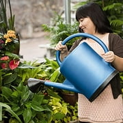 Gardeners Supply Company French Blue Watering Can | 3 Gallon Indoor Outdoor Water Gallon Shower for Plants with Removable Stainless Steel Faceplate Rose Sprinkler Attachment - Blue