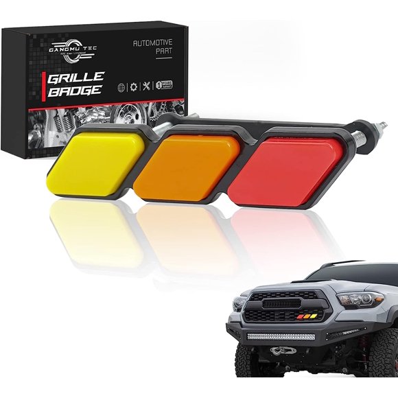 ORUYROP TRD Grille Decor Badge, 3-Color Upgrade Emblem, Universal Compatible with Toyota 4Runner Tacoma Tundra & Other Mesh or Slotted Grille (Red)