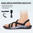 thumbnail image 3 of MEGNYA Comfortable Summer Hiking Sandals for Ladies, Arch Support Rubber Sole Slide Sandals for walking, Lightweigh Warerproof Beach Sandals for Pool Water Travel Black Size 8, 3 of 9