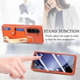 thumbnail image 2 of for Samsung Galaxy Z Fold 7 Wallet Case with Pen Holder & Stand, Built-in Screen Protector Wrist Strap Card Holder Back Cover Hard PC Shockproof Finger Grip Case for Men Women Girls, Orange, 2 of 9
