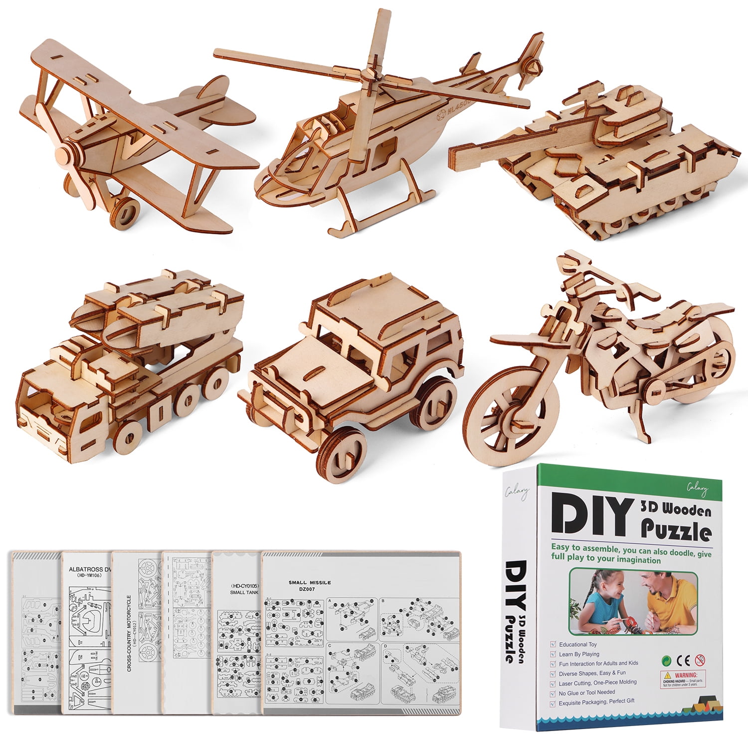 Buy qollorette 3D Wooden Puzzle, DIY Wood Craft Games, Brain Teaser  Construction Toys For Teens, Kids, Dinosaur Skeleton Kit with Ruler Online  at desertcartUAE