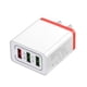thumbnail image 1 of Cargador rápido de pared 3 USB multipuerto 5V / 9V / 12V Cargador inteligente para teléfono de viaje 3 puertos Enchufe de EE. UU. Inevent DZ5231-03B, 1 of 5