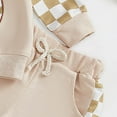 thumbnail image 4 of Zshosam Fall Family Photo Outfits Kids Toddler Baby Boy Fall Clothes Print Long Sleeve Shirt Tops Elastic Waist Pants Set Fall Outfits 2Pcs,Beige 6-12 Months, 4 of 6