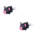 thumbnail image 4 of Yuarrent LLavero de cerdo llavero bolsa colgante multipropósito multicolor fiesta regalo Metal hebilla DIY Prop divertido negro D hebilla Negro Hebilla D 2Conjunto, 4 of 6