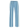 thumbnail image 3 of ShomPort Pants for Girls Unisex Stripe Pattern Wide Leg Elasticband Comfort Lightweight Kids Clothes Running Hiking Pockets Trousers, 3 of 8