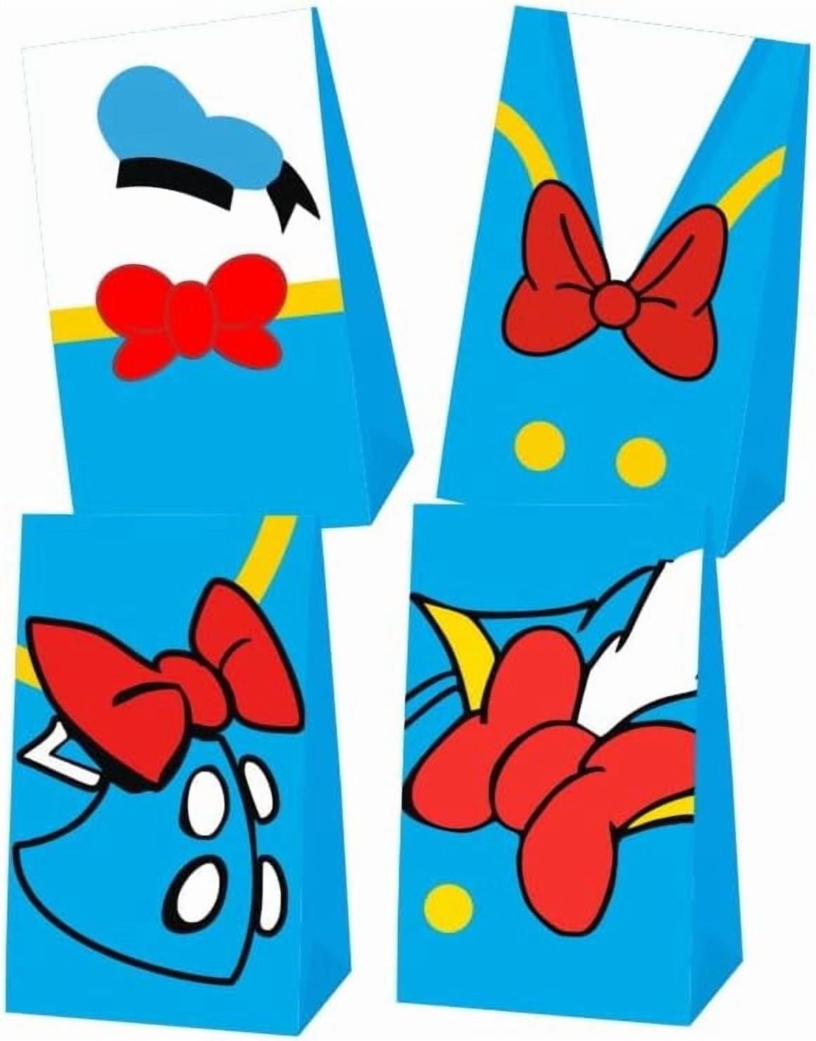 YAHAFEPY Duck Goodie Gift Handle Bag 20PCS , Blue Red Baby Shower Birthday Gender Reveal Party Paper Take Out Treat Candy Bags for Baby Boy Birthday Decorations