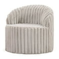 thumbnail image 4 of Modern Comfy Round Accent Chair, Faux Rabbit Fur Upholstered Reading Armchair for Living Room Bedroom, Set of 1, Gray, 4 of 9