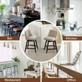 thumbnail image 4 of TEWLOSS Bar Stools Set of 2 Fabric Swivel Counter Height Bar Stools for Kitchen Island (26", Beige), 4 of 10