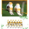thumbnail image 4 of Ksopiavobs 12pcs Orange Mini Artificial Birds for Crafts Christmas Tree Decoration Realistic Miniature Mushroom Foam Bird Ornaments Metal Clip 5cm/2inch, 4 of 7