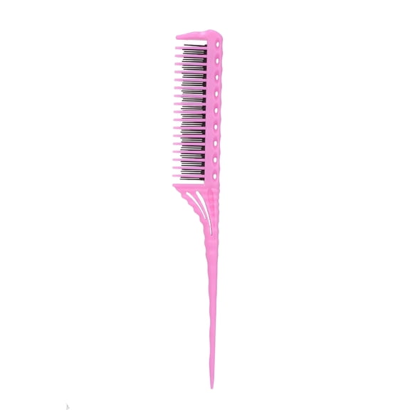 ACDANC  Rat Tail Combs for Teasing and Updo，Teasing Combs for Women，Tri-Row Teasing Tail Comb,Pink