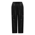 thumbnail image 5 of TRUBKH Cotton Linen Pants Balloon Pants Resort Wear for Women 2026 Paperbag Pant Drop Crotch Harem Pants Baggy Yoga Pants Women Gaucho Pant Beach Palazzo Harem Pants Lounge Pants Black L, 5 of 5