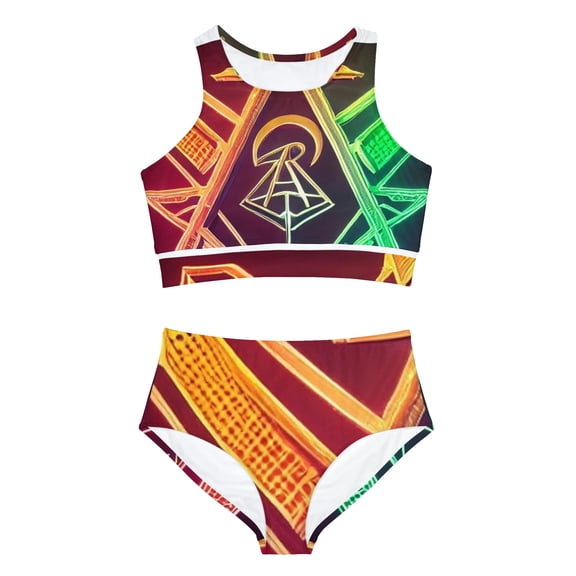 'Moon Temptress' Sporty Bikini Set (AOP)