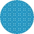thumbnail image 1 of Ahgly Company Machine Washable Indoor Round Transitional Bright Turquoise Blue Area Rugs, 8' Round, 1 of 7