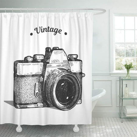 Yusdecor Collection Antique Old Graphic Of Vintage Film Camera Classic Bathroom Decor Bath Shower Curtain 60x72 Inch Walmart Canada