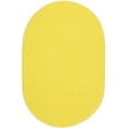 thumbnail image 1 of Rhody Rug HB14R120X156 10 x 13 in. Happy Braids Solid Yellow Oval Rug, 1 of 1