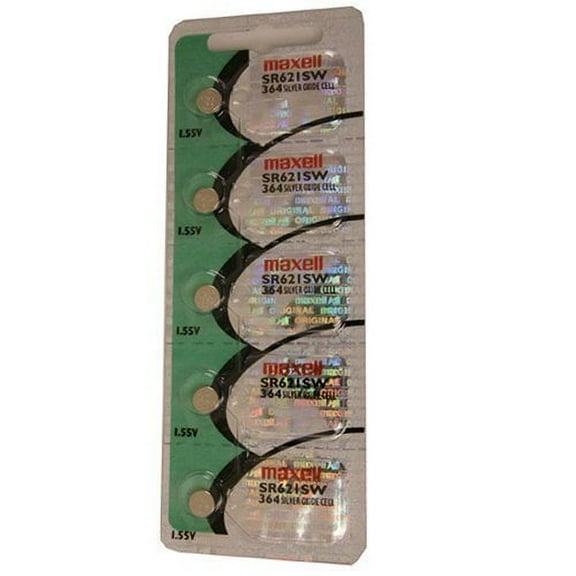 Maxell Watch Battery Button Cell SR621SW 364 5 Batteries