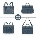 thumbnail image 6 of Mosiso Laptop Tote Bag for Women, 15-15.6 inch PU Leather Shoulder Bag Convertible Backpack, Casual Travel Handbag Office Work Computer Briefcase, Peacock Blue, 6 of 7