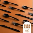thumbnail image 3 of PLASTICPRO Plastic Silverware Kitchen Utensil Set Disposable Plastic Forks, Spoons and Knives, 400 Pack, 3 of 7
