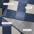 thumbnail image 6 of SAFAVIEH Courtyard Caitriona Checkered Indoor/Outdoor Area Rug, Navy/Beige, 2'7" x 5', 6 of 14