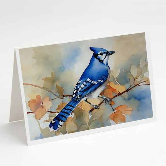 Blue Jay Greeting Cards Pack of 8 7 in x 5 in
