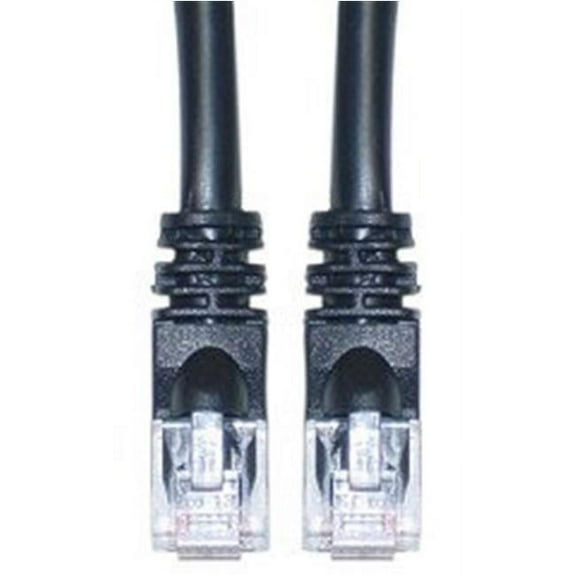 Cat6 Black Ethernet Patch Cable  Snagless Molded Boot  20 foot