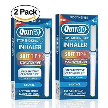QuitGo,Menthol,Stop Smoking Inhaler Nicorette Alternative & Quit Smoking Aid,2pk