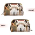 thumbnail image 3 of Xecao Cute Alpaca in Daze Print Fashion Makeup PVC Bag Large Capacity Travel Cosmetic Bag for Women Organizer Toiletry Clutch, 3 of 8